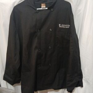 CHEF DESIGN Double Breasted Long Sleeve Cook Jacket  El Jarochito Embroided. Xl